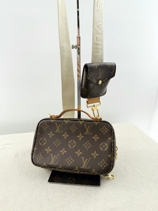 Louis Vuitton utility monogram bag with long strap