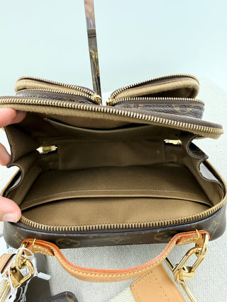 Louis Vuitton utility monogram bag with long strap