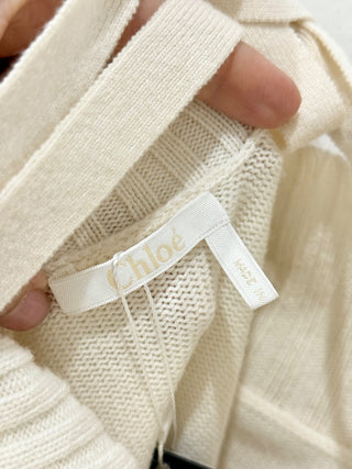 Chloe sweater oversized with bow in the back, L