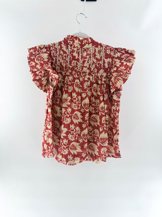 Sea New York ruffle pattern cotton top, S