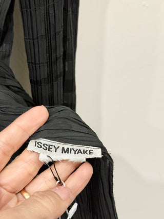 Issey Miyake button down shirt textured pattern plisse, L