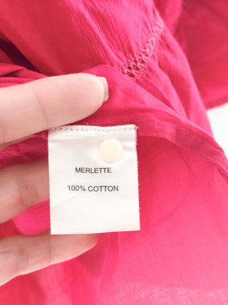 Merlette 100% cotton ruffle top, S