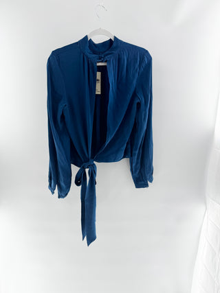 Intermix silk open back top, 8