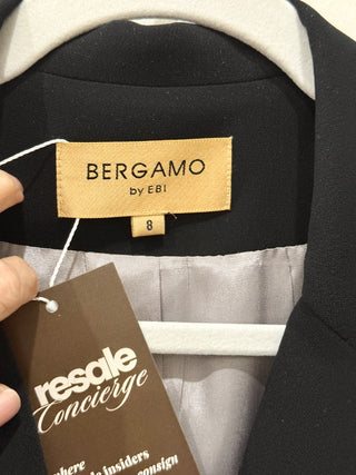 Bergamo by EBI Crystal-Embellished Single-Breasted Blazer Black Women's Size 8