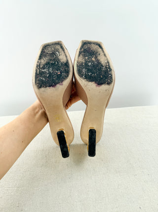 Dolce and Gabbana iguana print mules with DG heel, 41