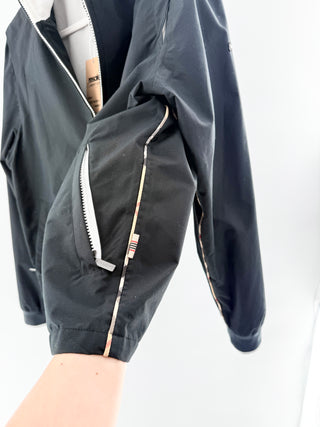 Burberry windbreaker jacket with check trim, L