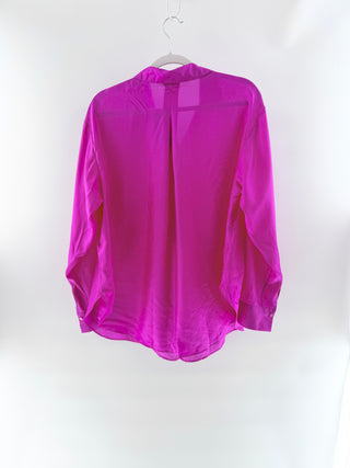 Massimo Dutti 100% silk button down top, 10