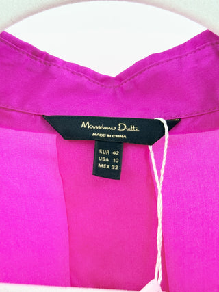 Massimo Dutti 100% silk button down top, 10
