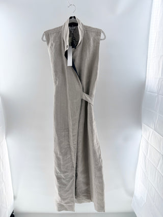 Ganni wrap sleeveless long dress, 42 / 10