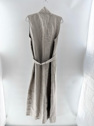Ganni wrap sleeveless long dress, 42 / 10