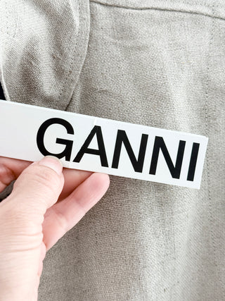 Ganni wrap sleeveless long dress, 42 / 10