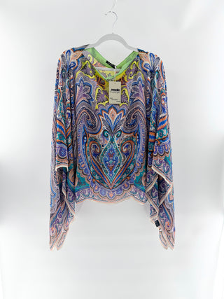 Etro silk cover up top, one size