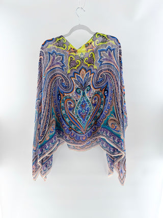 Etro silk cover up top, one size