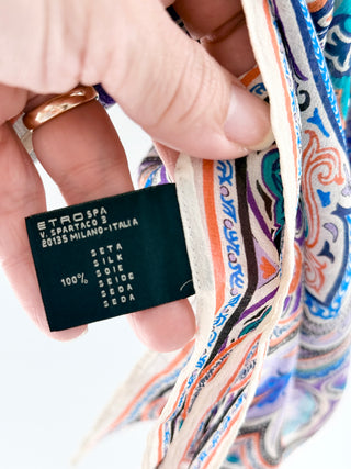 Etro silk cover up top, one size