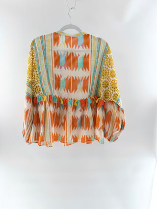 Alice & Olivia boho eyelet top kimono, L