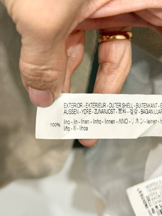 Zara Long Sleeve Peak Lapel Straight Cut Single Breasted Blazer Beige Women's 2