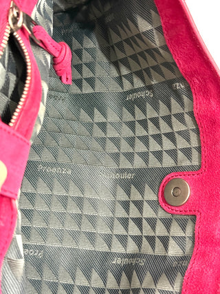 Proenza Schoulder Suede Tiny PS1 Fringe Satchel Bag Raspberry Medium