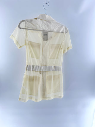 Solid & Striped mesh and nylon safari top, S