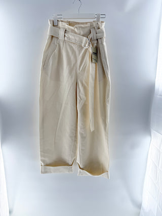 Ganni paper bag waist baggy pants, US 6