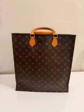 Louis Vuitton Monogram Canvas Sac Plat Top Handle Tote Bag