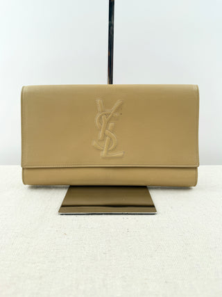 Saint Laurent large belle du jour clutch bag leather