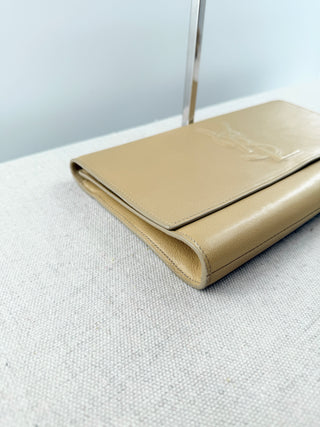 Saint Laurent large belle du jour clutch bag leather