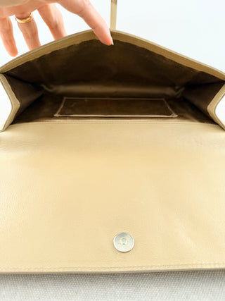 Saint Laurent large belle du jour clutch bag leather