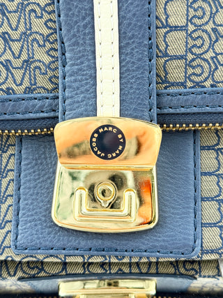 Marc Jacobs monogram print foldover clutch bag