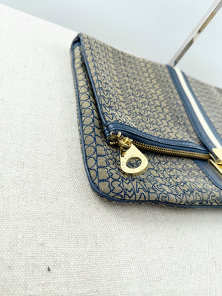 Marc Jacobs monogram print foldover clutch bag