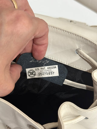 Salvatore Ferragamo Leather Small School Drawstring Backpack White / Silver