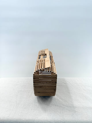 n.a. top handle wooden bag