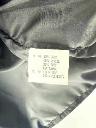 Mei silk and rabbit trim jacket, M
