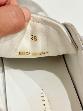 Oliver Cabell Distressed Leather Low top Sneakers White/Gray Women's Size EU 38