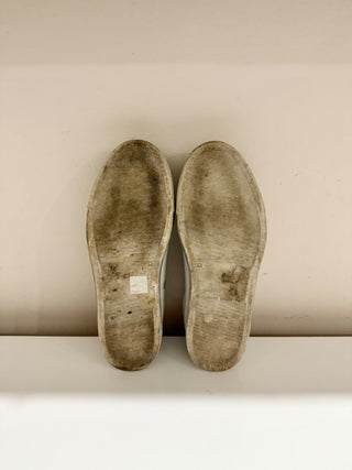 Oliver Cabell Distressed Leather Low top Sneakers White/Gray Women's Size EU 38