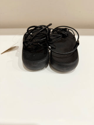 NWOT Ancient Greek Diakopes Comfort Leather Strappy Sandals Black Women's EU 39