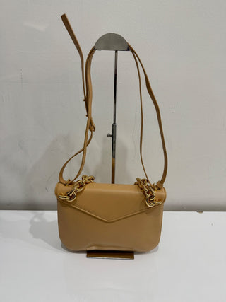 Bottega Veneta Mount Small Cob Calfskin Crossbody Bag Almond Medium