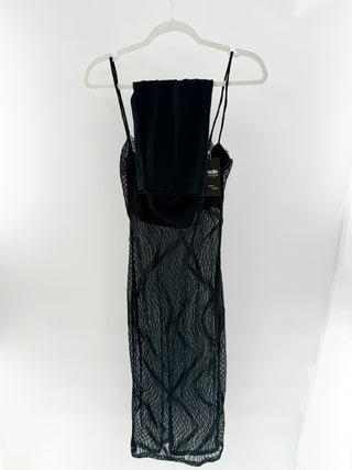 Tomaso Stefanelli lace dress mini with half slip, 40 IT / US 4