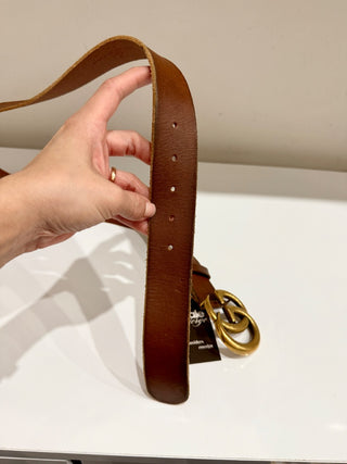 Gucci leather wide GG marmont belt, 100/40