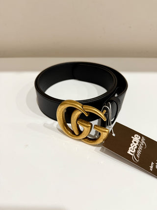 Gucci leather wide GG marmont belt, 100/ 40