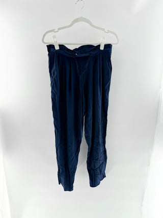 Ramy Brook paperbag waist silk pants tapered, S