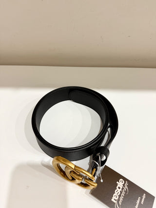 Gucci leather wide GG marmont belt, 100/ 40