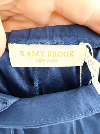 Ramy Brook paperbag waist silk pants tapered, S