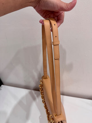 Bottega Veneta Mount Small Cob Calfskin Crossbody Bag Almond Medium