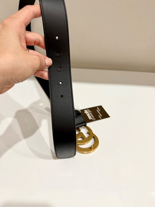 Gucci leather wide GG marmont belt, 100/ 40