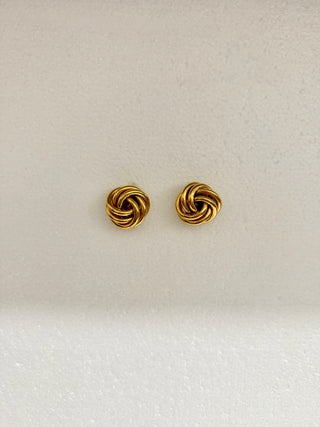 vintage knot gold plated earrings