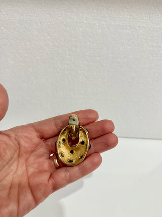 vintage clip on earrings with stones