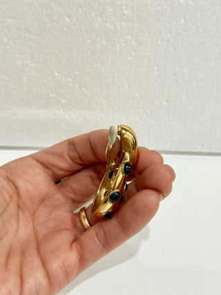 vintage clip on earrings with stones