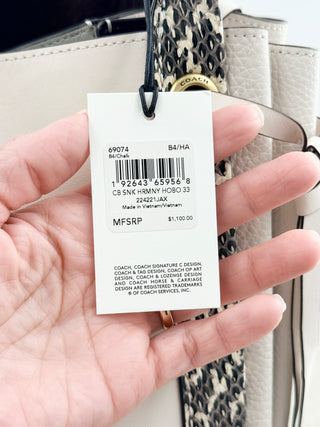 Coach large leather harmony hobo shoulder bag