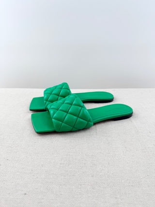 Bottega Veneta quilted leather flat sandals, 36.5