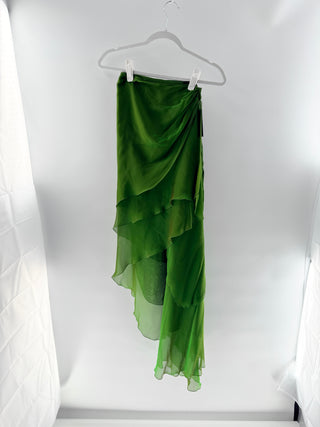 Rene Ruiz silky ruffle skirt maxi, M/L